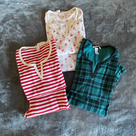Victoria's Secret Other - Good Condition Set of 3 Victoria's Secret Long John Pajamas Size Medium